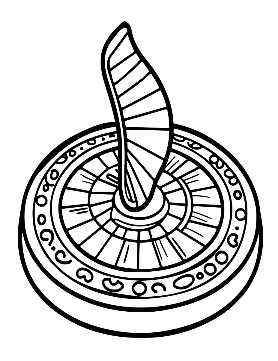 Sundial Shell - free printable coloring page