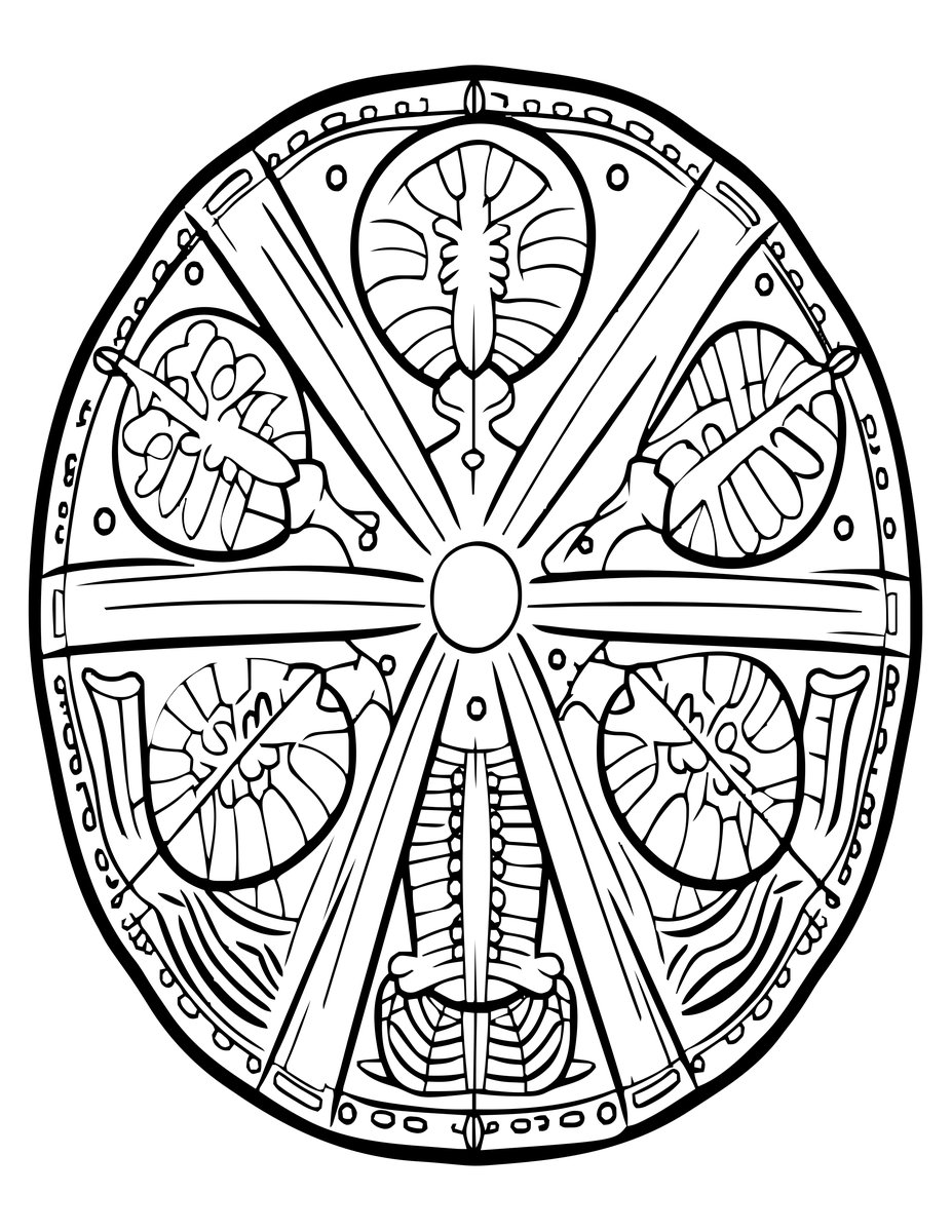 Sand Dollar - free printable coloring page