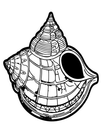 Turban Shell - Free printable coloring page