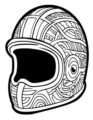 Helmet Shell - Free printable coloring page