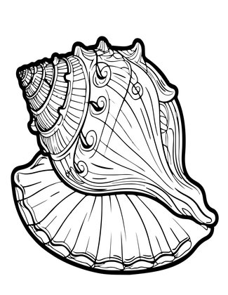 Triton Shell - Free printable coloring page