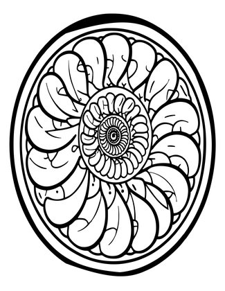 Nautilus Section - Free printable coloring page