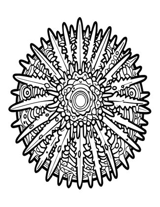 Sea Urchin - Free printable coloring page