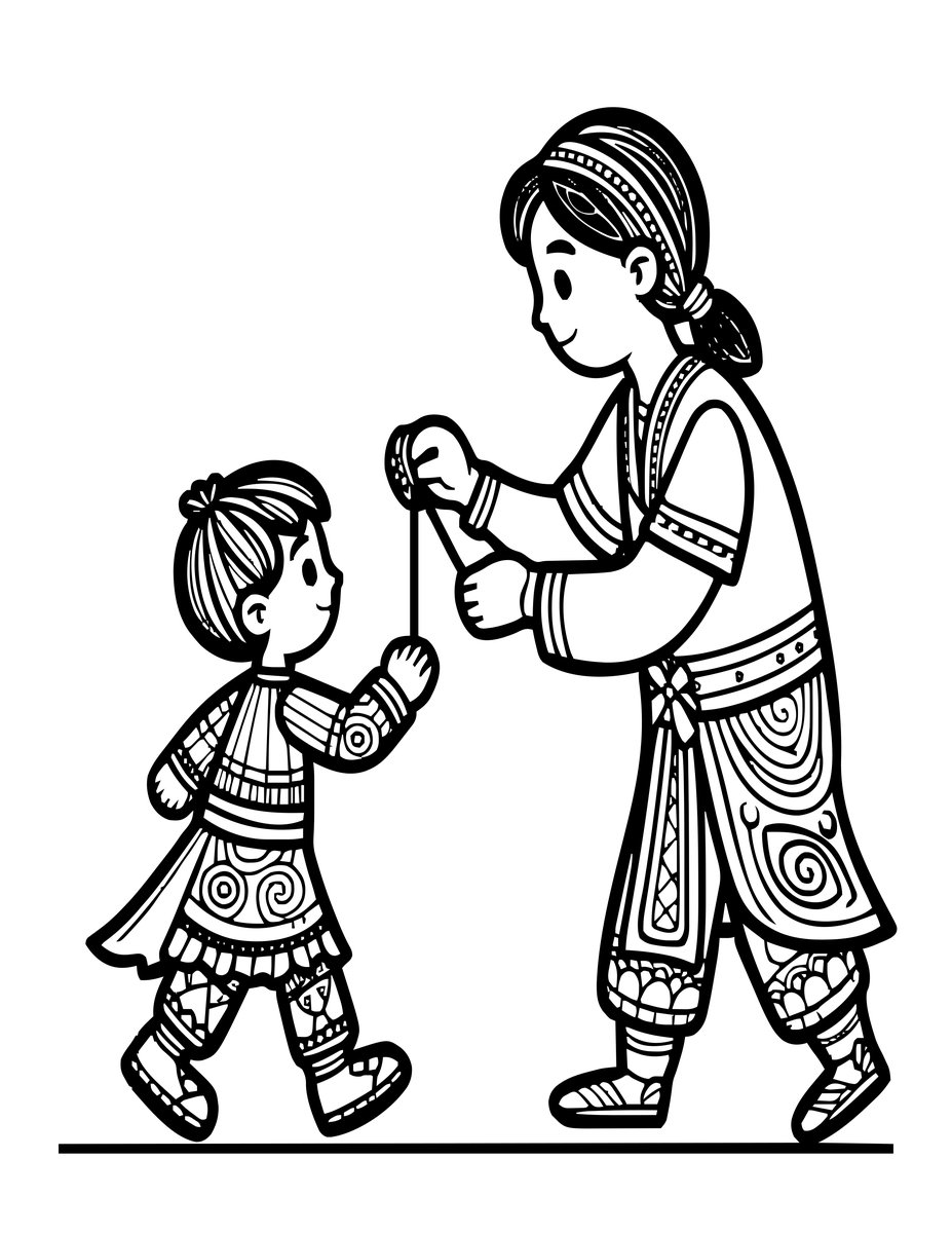 Child Learning - free printable coloring page