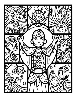Dalang Master - Free printable coloring page