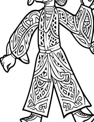 Leather Detail - Free printable coloring page