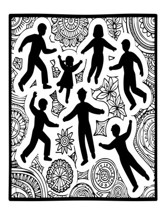 Flying Scene - Free printable coloring page