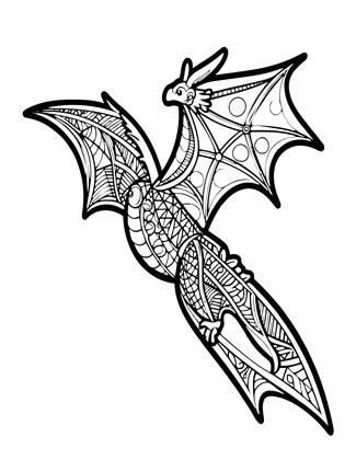 Dragon Shadow - Free printable coloring page