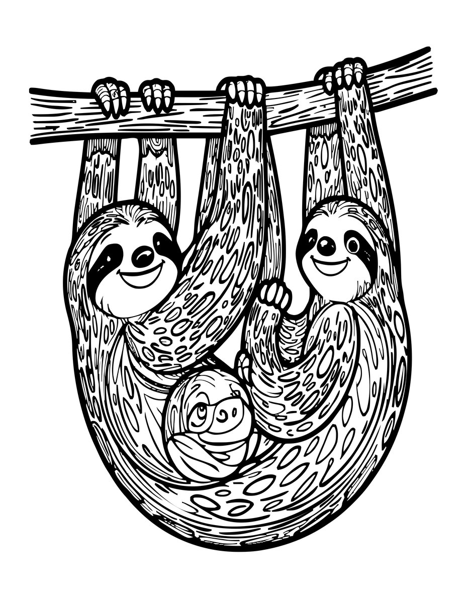 Classic Hang - free printable coloring page