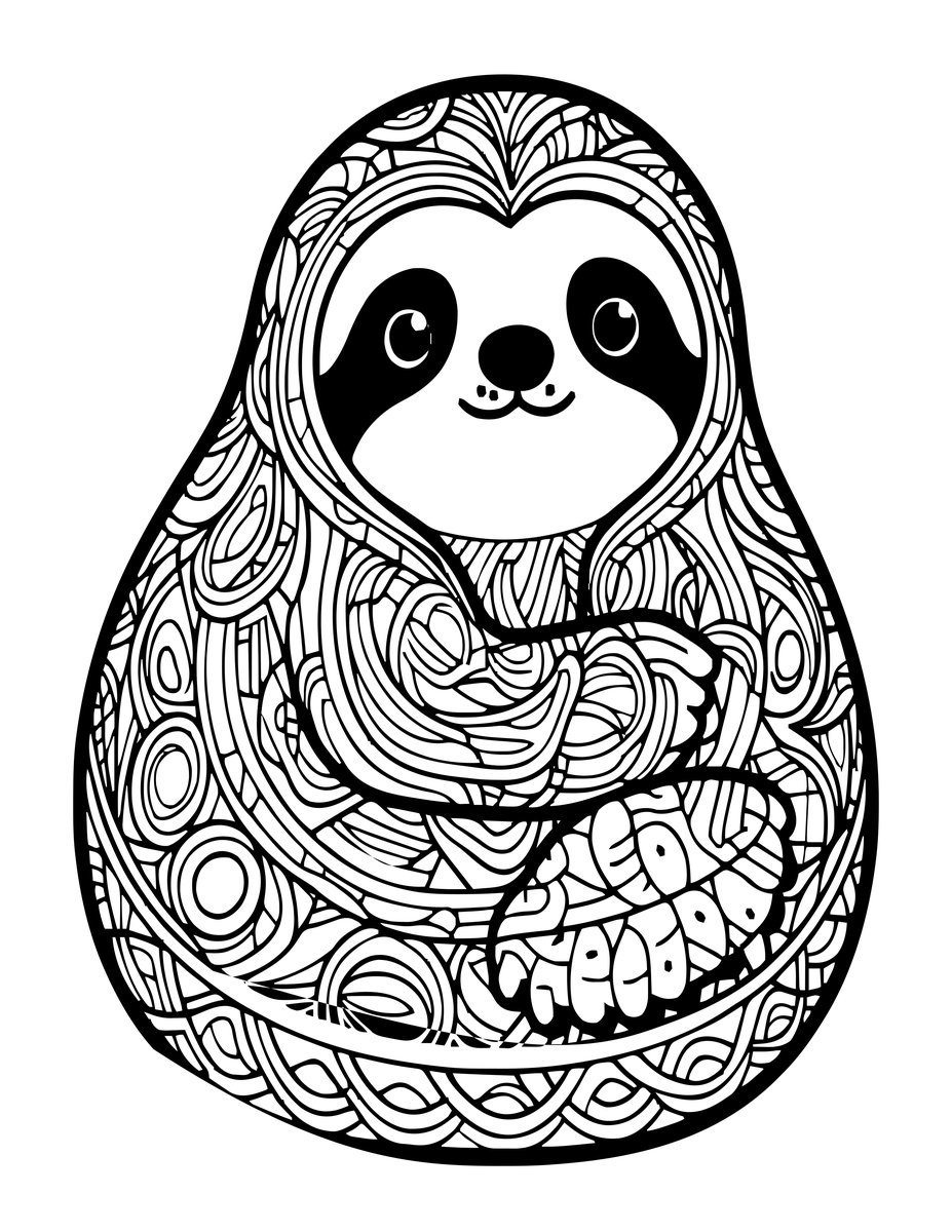 Curious Gaze - free printable coloring page