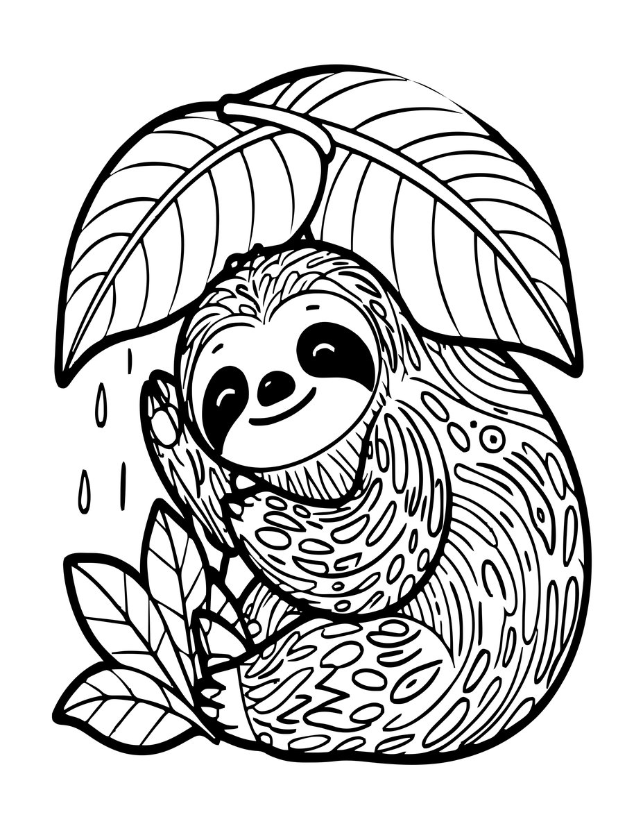 Rain Shelter - free printable coloring page