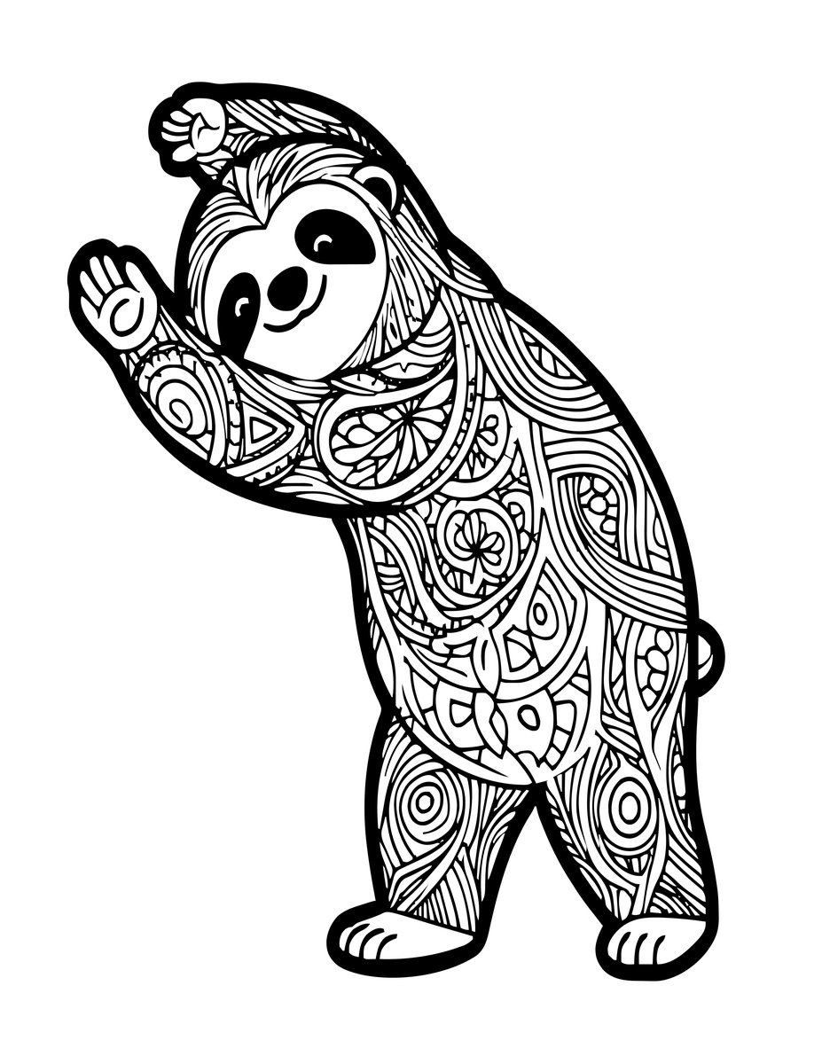 Morning Stretch - free printable coloring page