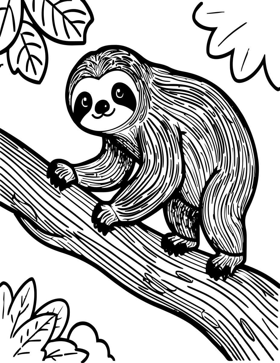Slow Climb - free printable coloring page