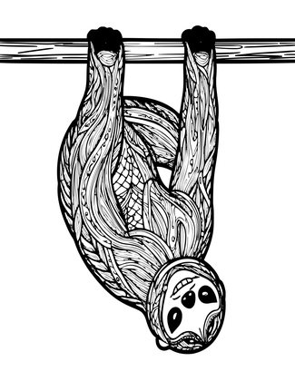 Upside Down - Free printable coloring page