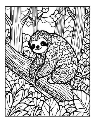 Forest Canopy - Free printable coloring page