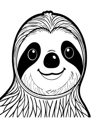 Portrait Smile - Free printable coloring page