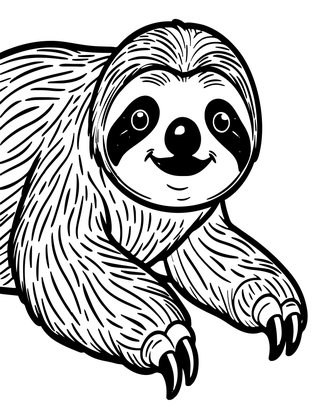 Three-Toed Claw - Free printable coloring page