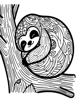 Sleeping Curl - Free printable coloring page