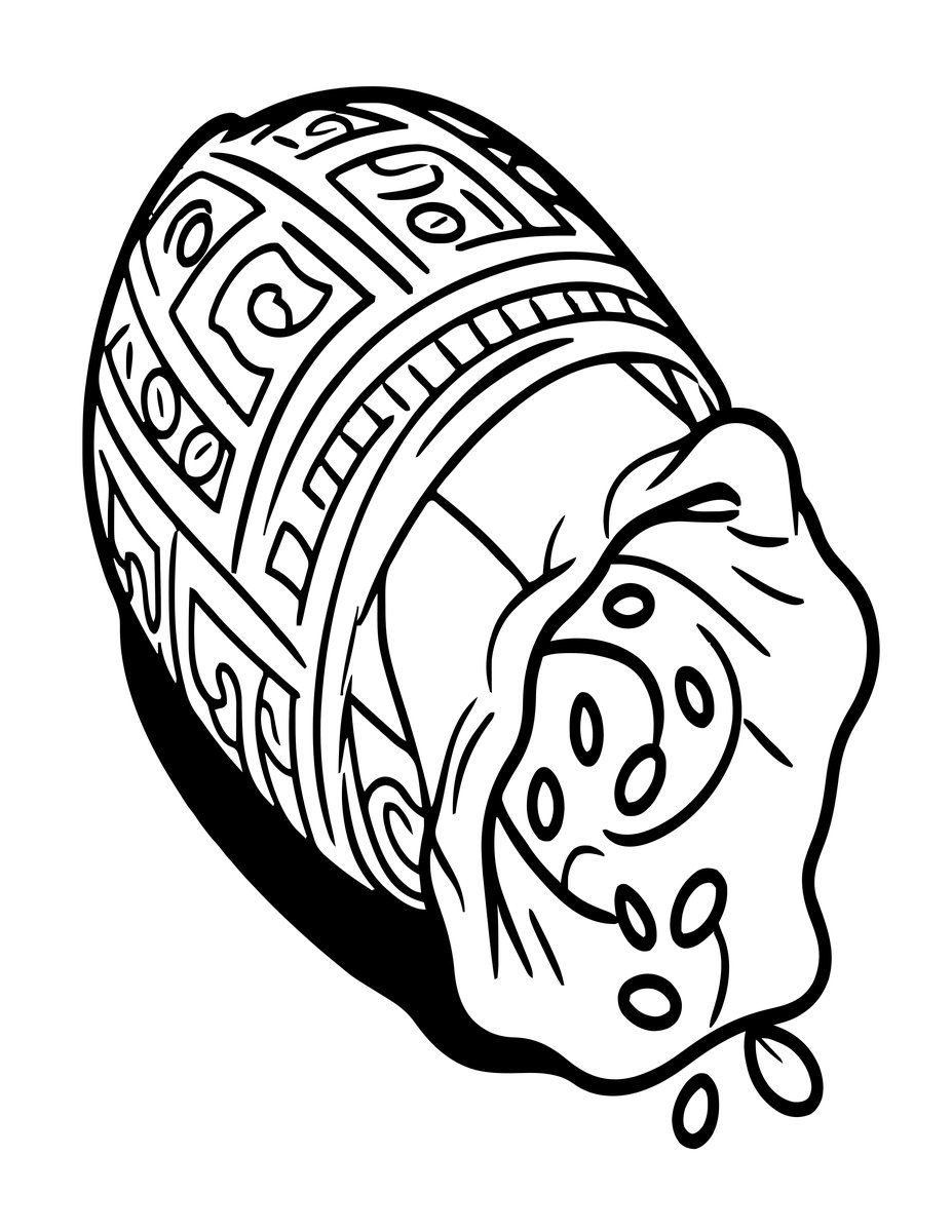 Seedpod - free printable coloring page