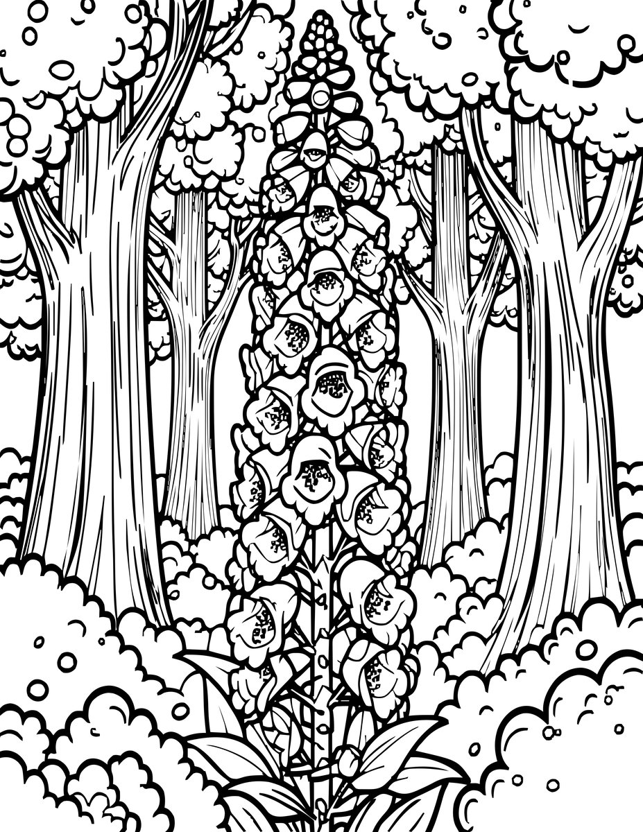 Forest Giant - free printable coloring page