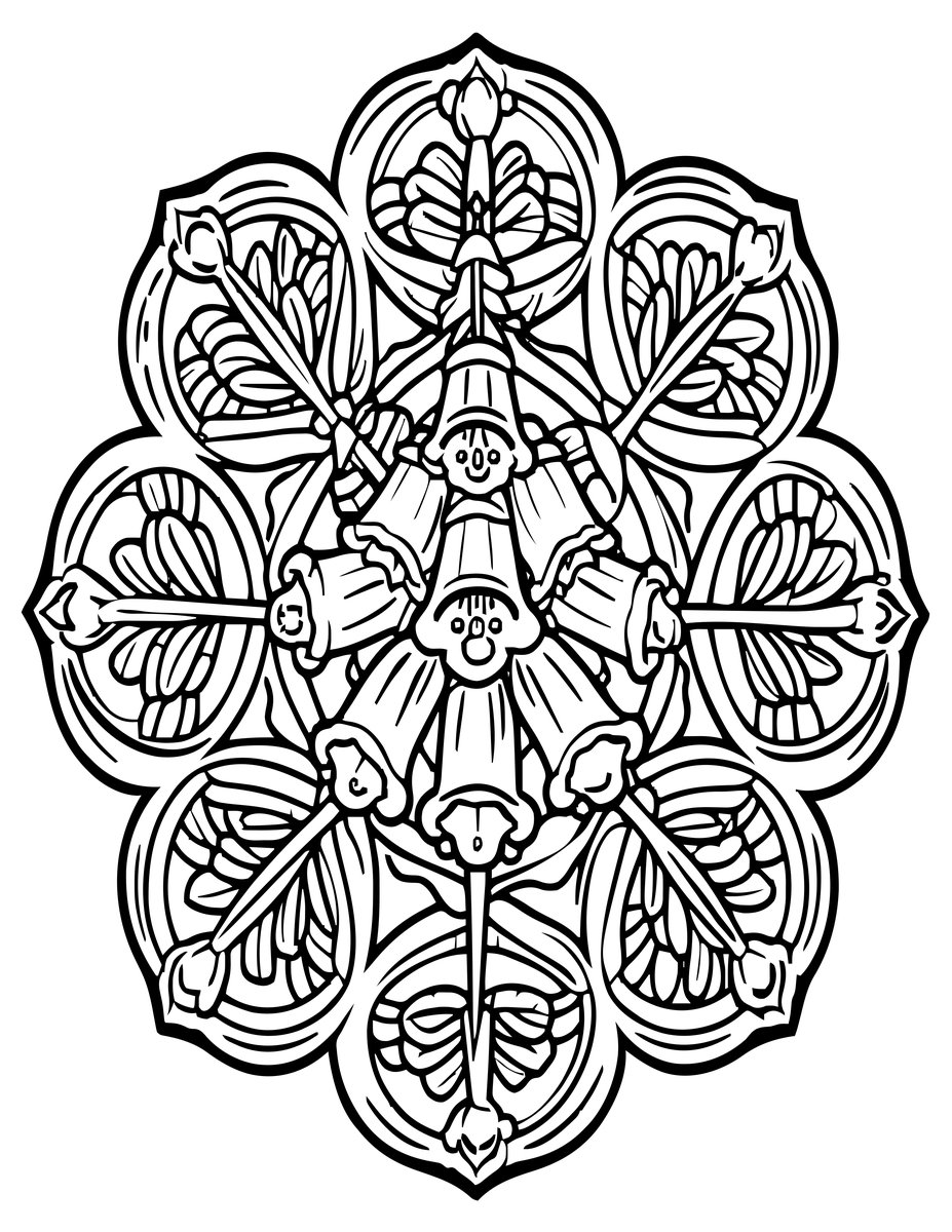 Mandala Round - free printable coloring page