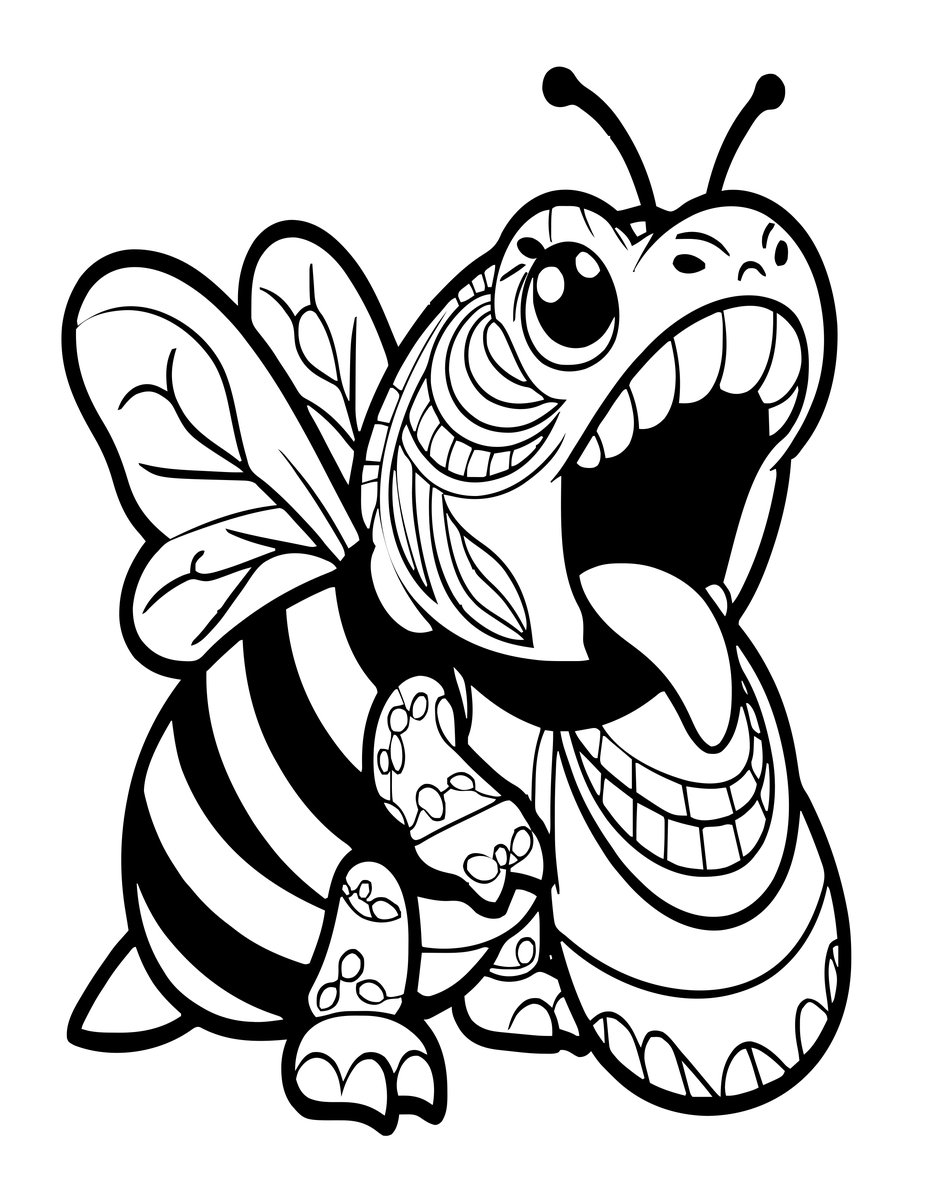 Bumblebee Entry - free printable coloring page