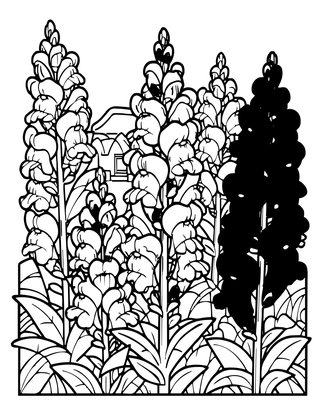 Yellow Snapdragon - Free printable coloring page