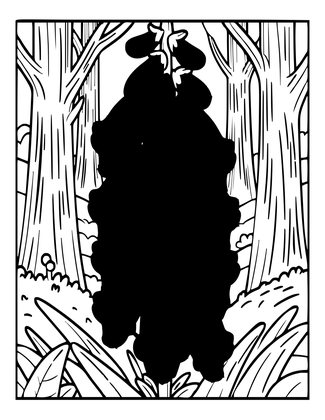 Purple Foxglove - Free printable coloring page