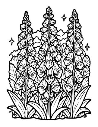 Night Garden - Free printable coloring page