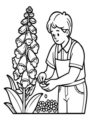 Seed Harvest - Free printable coloring page