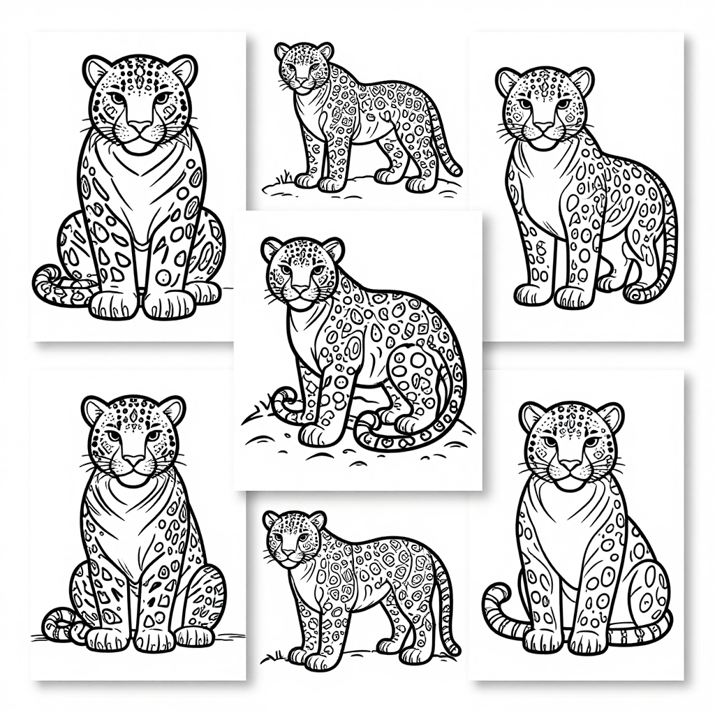 Snow Leopards coloring pages collection - 30 free printable pages