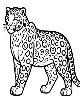 Snow Leopard Pattern - Free printable coloring page