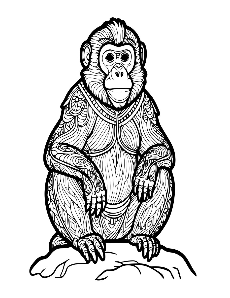 Alpha Male - free printable coloring page