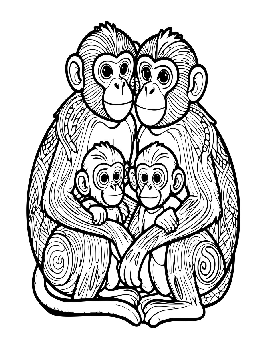 Twin Babies - free printable coloring page