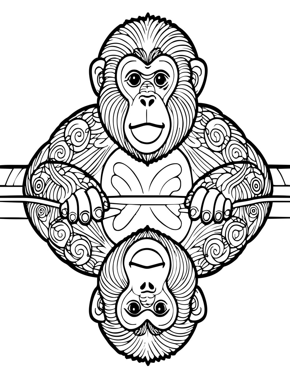 Mirror Lake - free printable coloring page