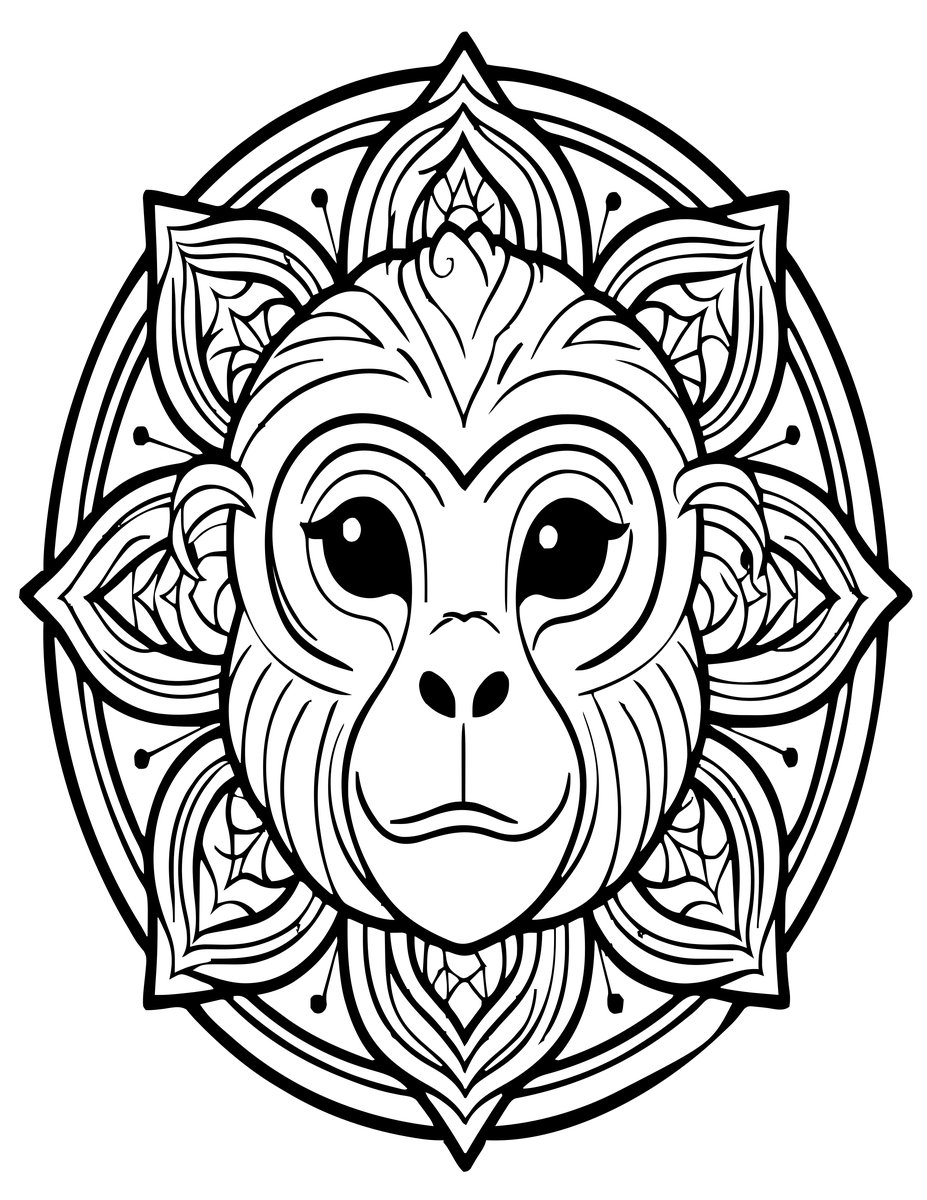 Mandala - free printable coloring page