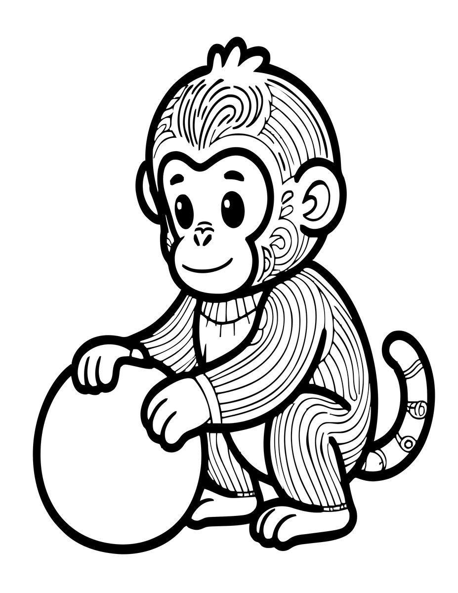 Snowball Play - free printable coloring page