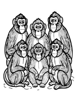 Family Group - Free printable coloring page