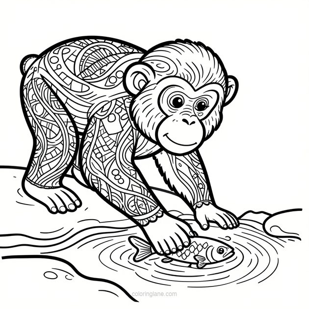Contemplation - Free printable coloring page