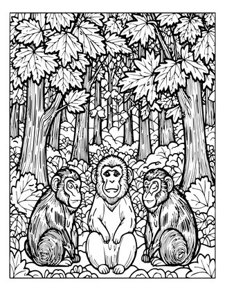 Autumn Forest - Free printable coloring page