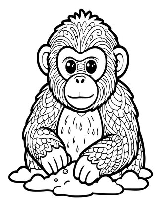 Snow Face - Free printable coloring page