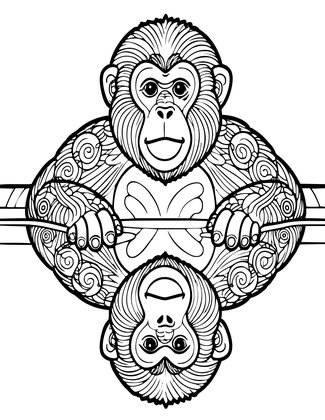 Mirror Lake - Free printable coloring page