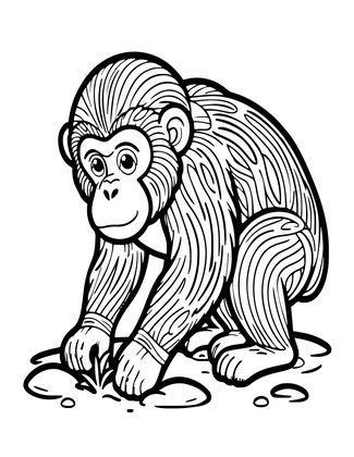 Foraging - Free printable coloring page