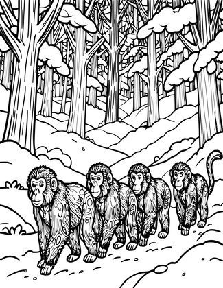 Blizzard Trek - Free printable coloring page