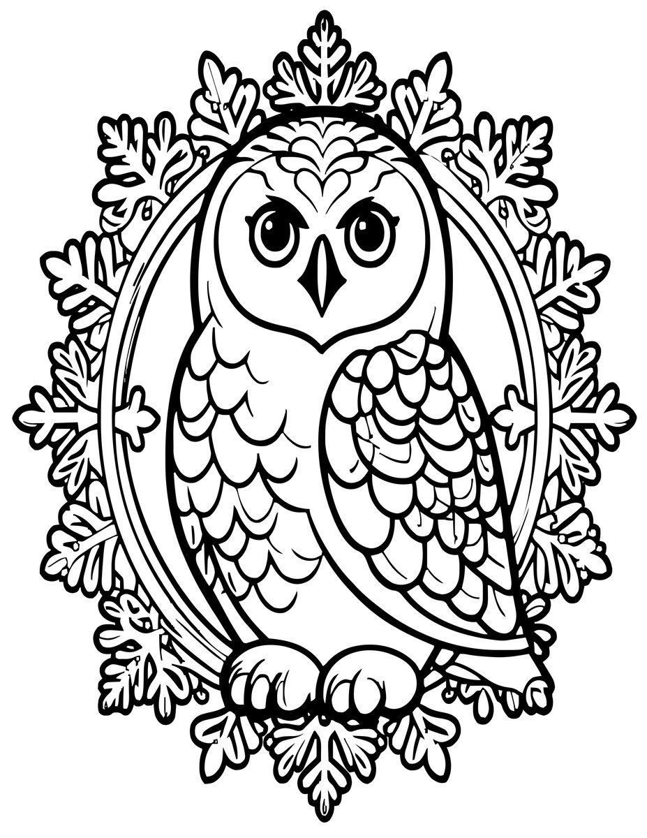 Snowflake Surround - free printable coloring page