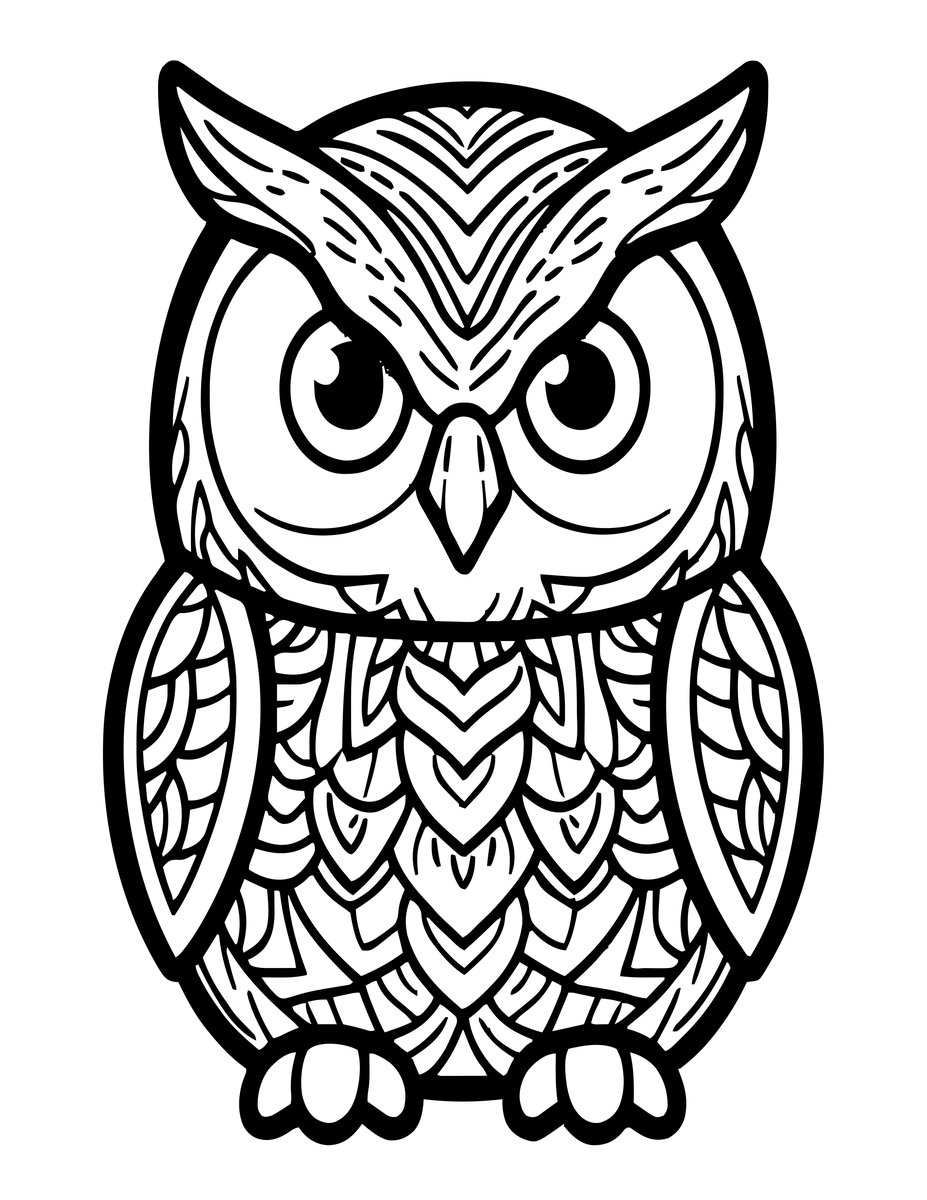 Glowing Eyes - free printable coloring page