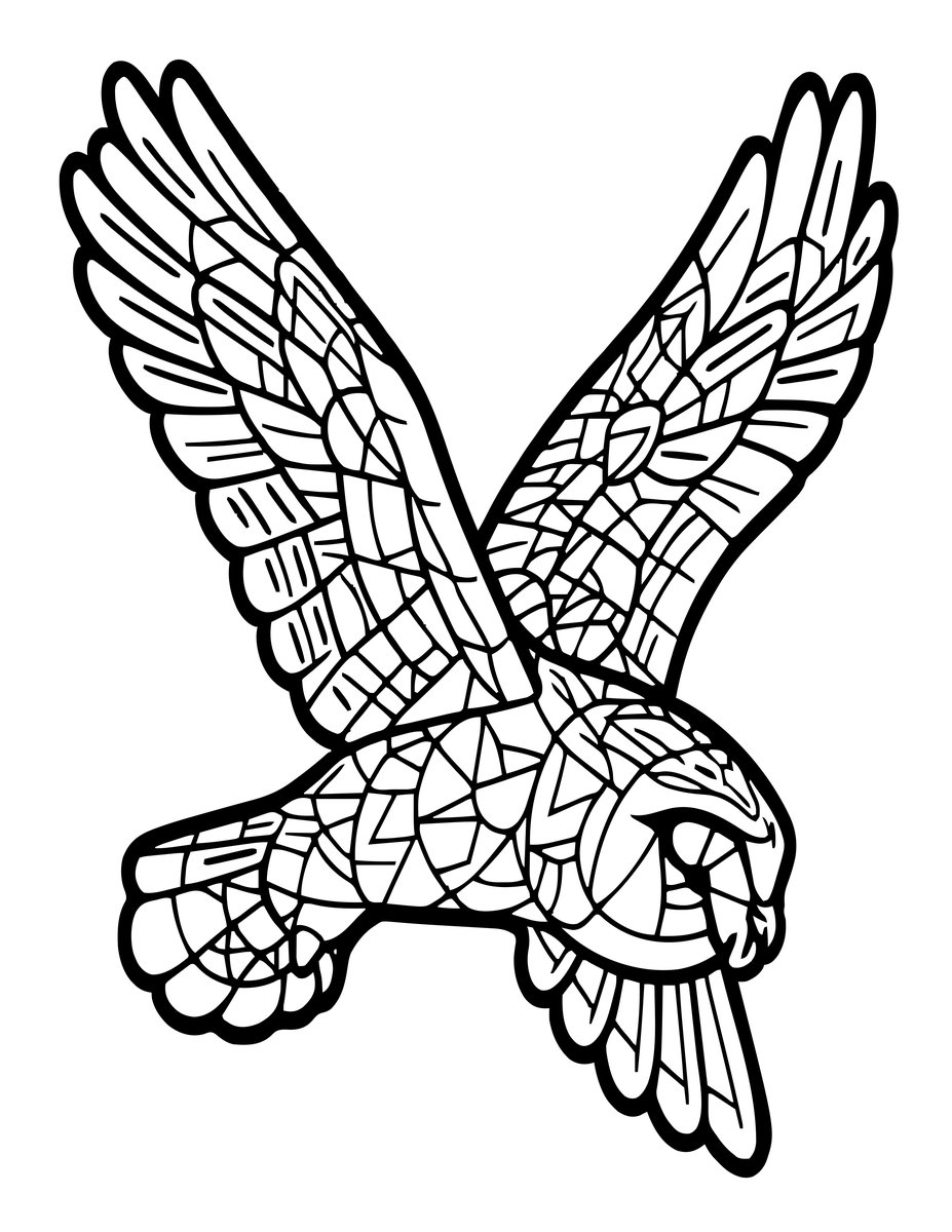 Pattern Wings - free printable coloring page