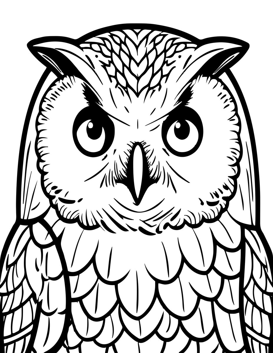 Close-Up Portrait - free printable coloring page