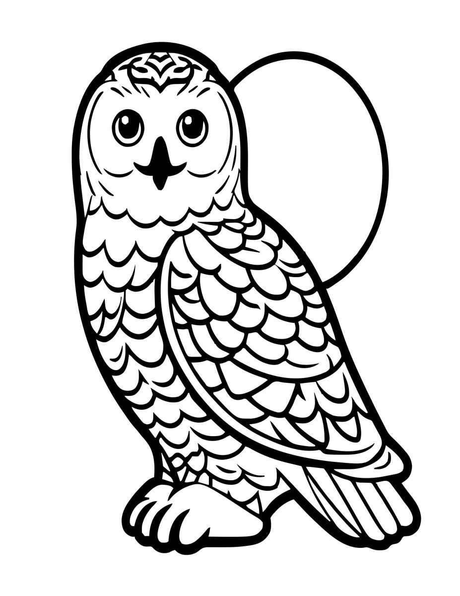 Moonlit Silhouette - free printable coloring page