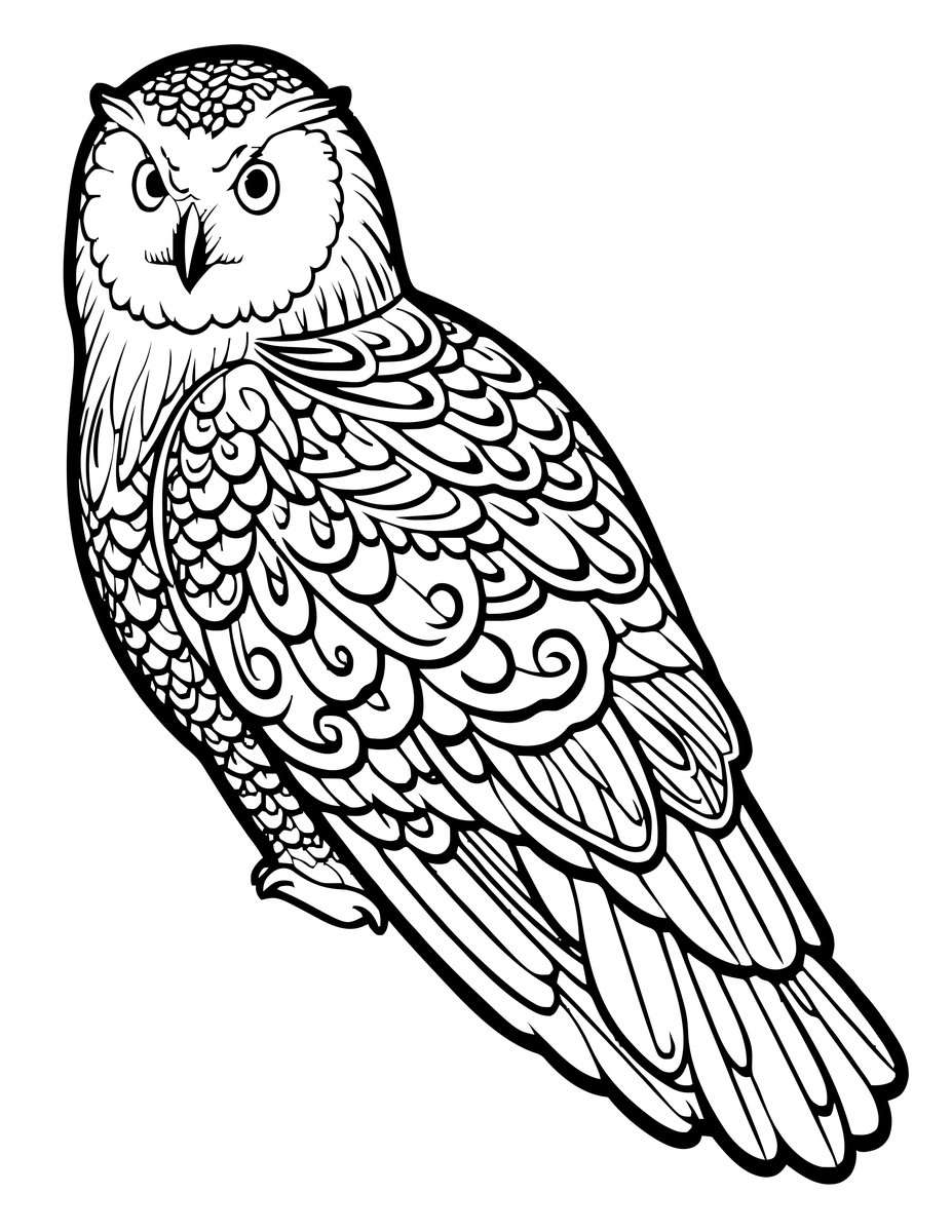 Feather Detail - free printable coloring page
